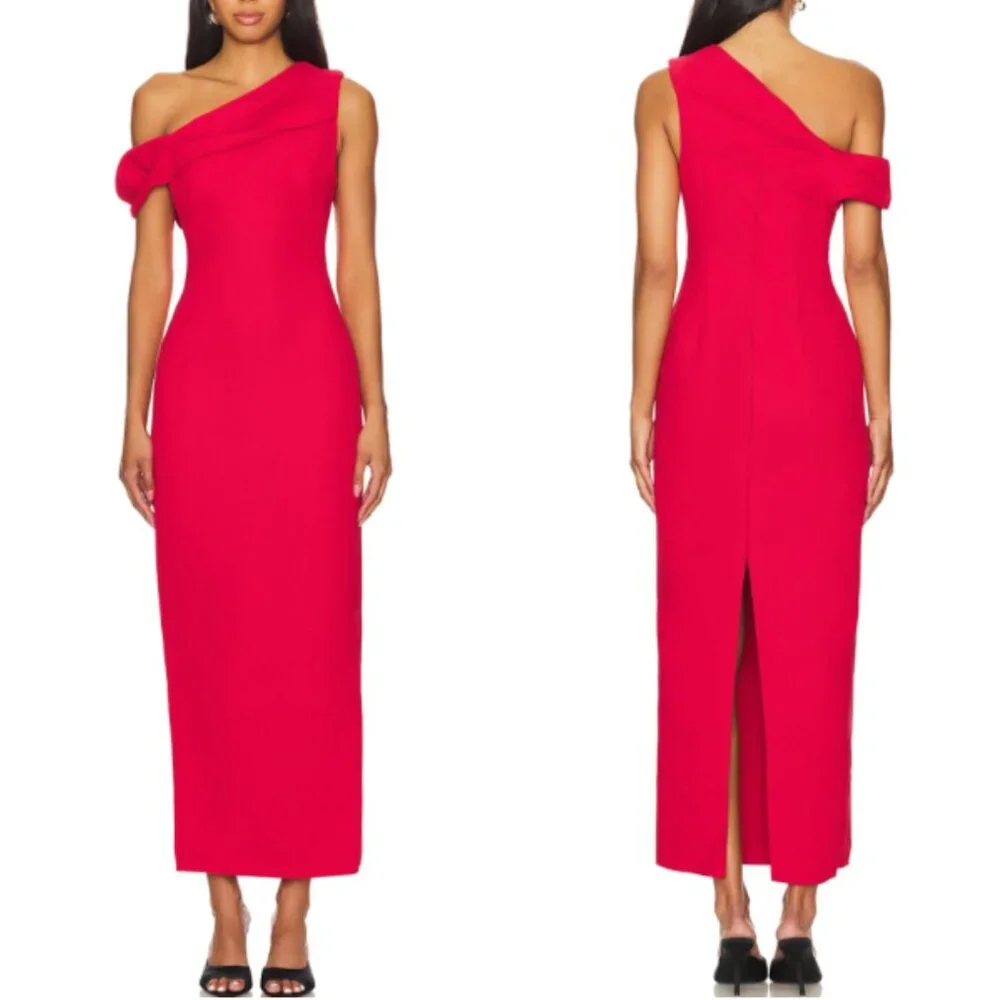 Acler Williamston Maxi Dress Gown Cherry Red AU10/US6 Wedding Event Party Cockta - Picture 1 of 8
